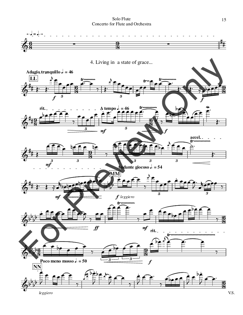 Concerto for Flute and Orchestra Solo Flute Part P.O.D.