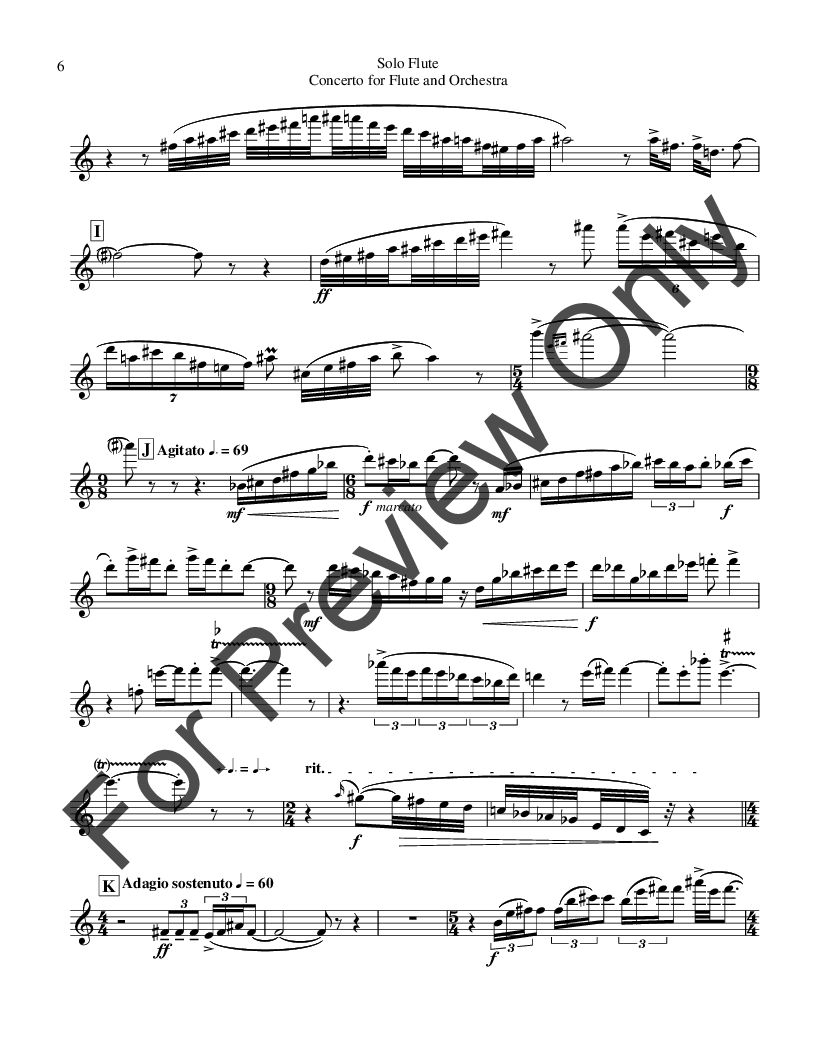 Concerto for Flute and Orchestra Solo Flute Part P.O.D.