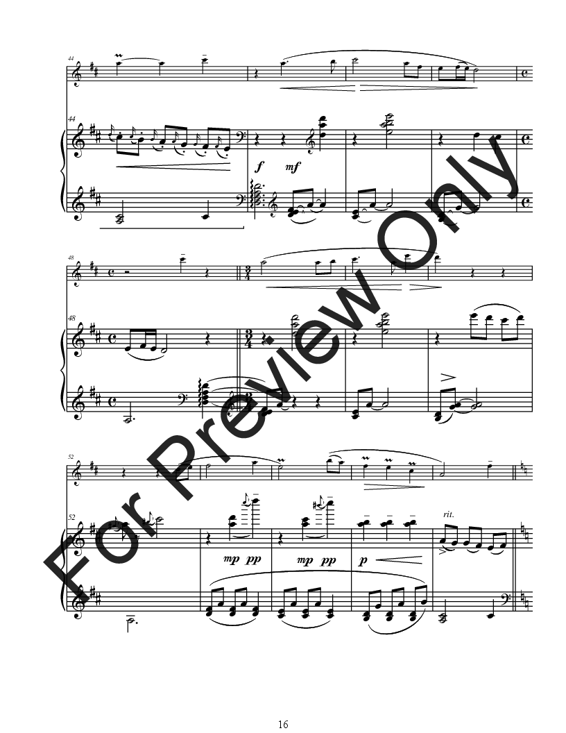 Sonatina for Flute (Violin) And Piano P.O.D.