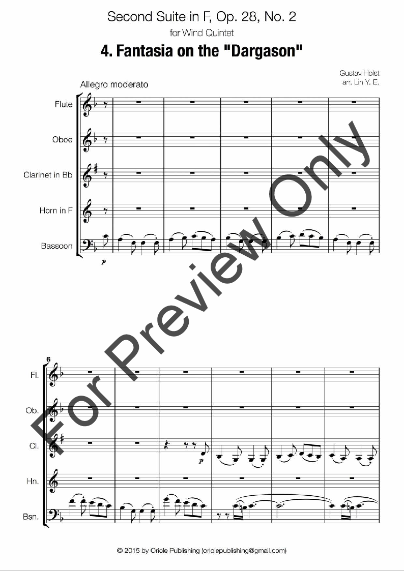 Second Suite In F For Military Band - 4. Fantasia On The Dargason P.O.D.