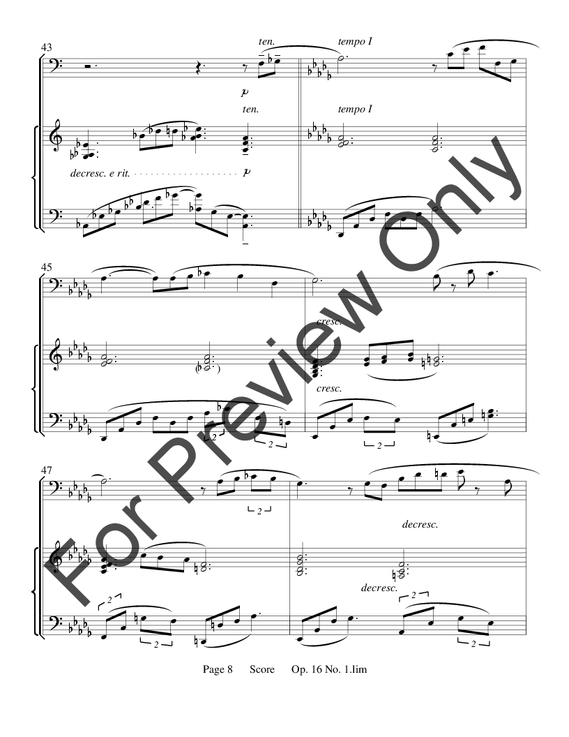 Deux Nocturnes for Trombone and Piano, Op. 16 P.O.D.