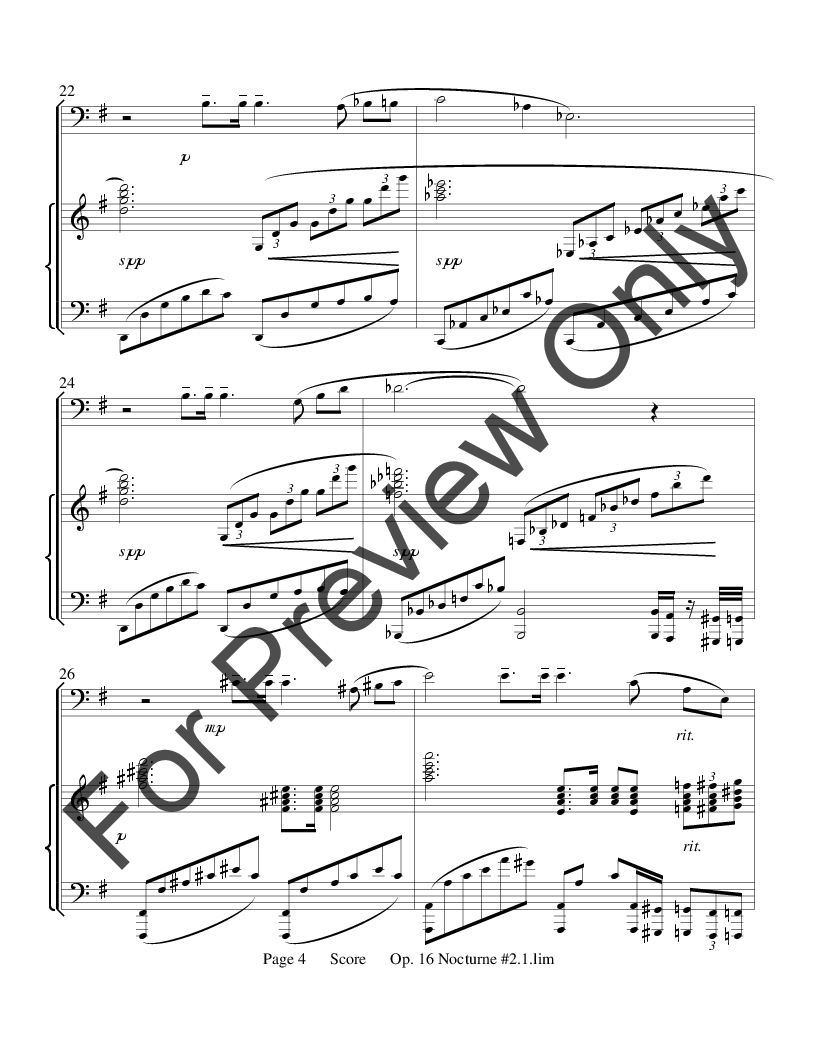 Deux Nocturnes for Trombone and Piano, Op. 16 P.O.D.