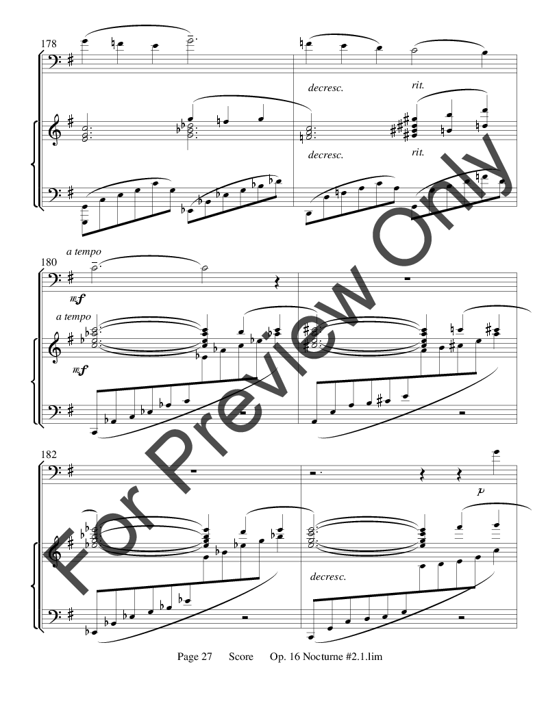 Deux Nocturnes for Trombone and Piano, Op. 16 P.O.D.