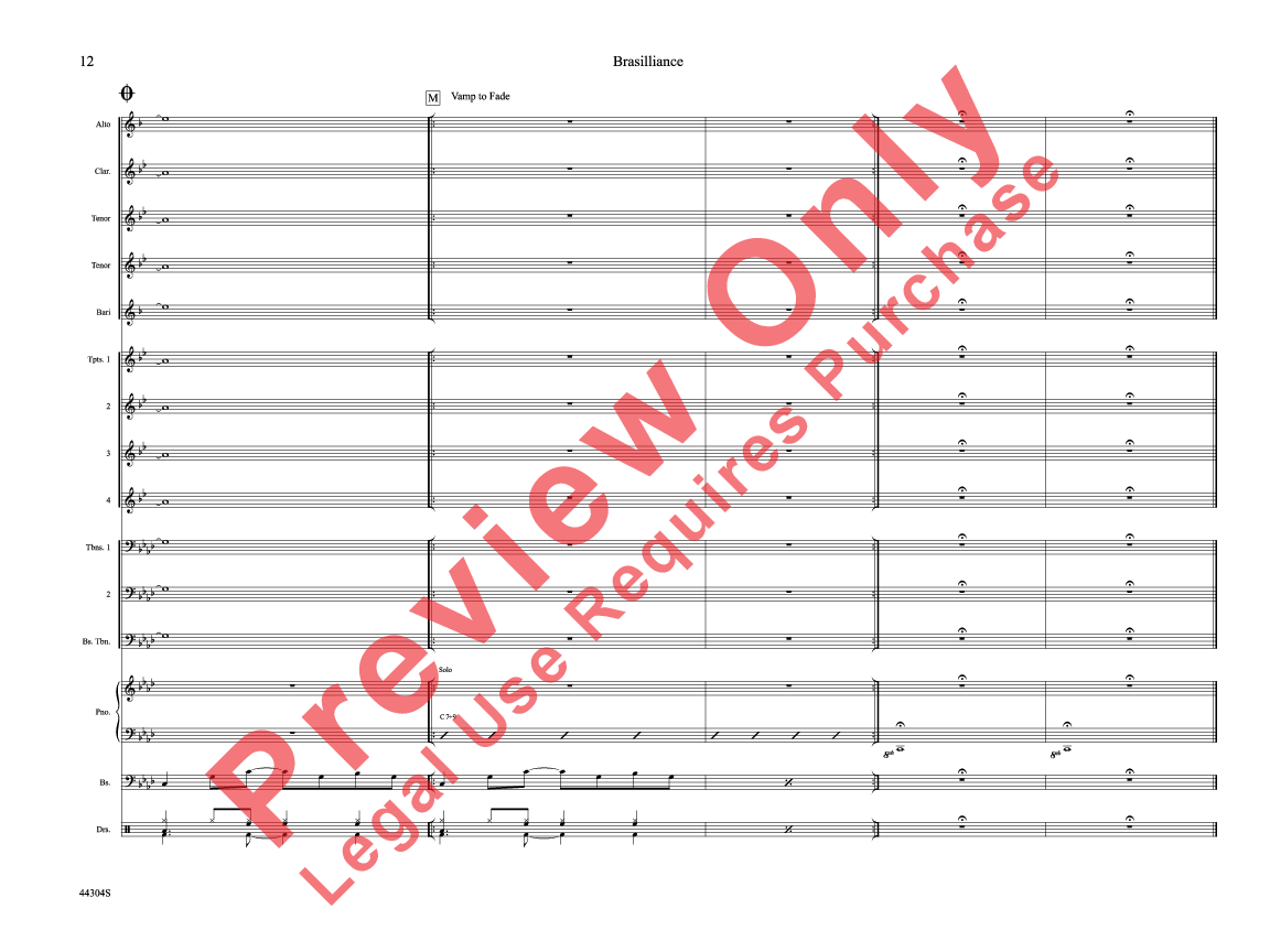 Brasilliance (from Latin American Suite) Score