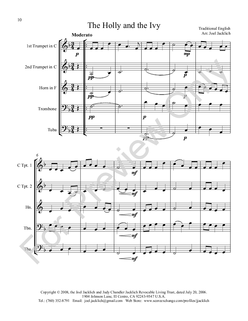 The Big Book of Christmas Carols for Brass Quintet, Vol. 3 P.O.D.