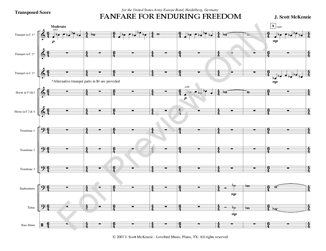 Fanfare for Enduring Freedom Brass Ensemble