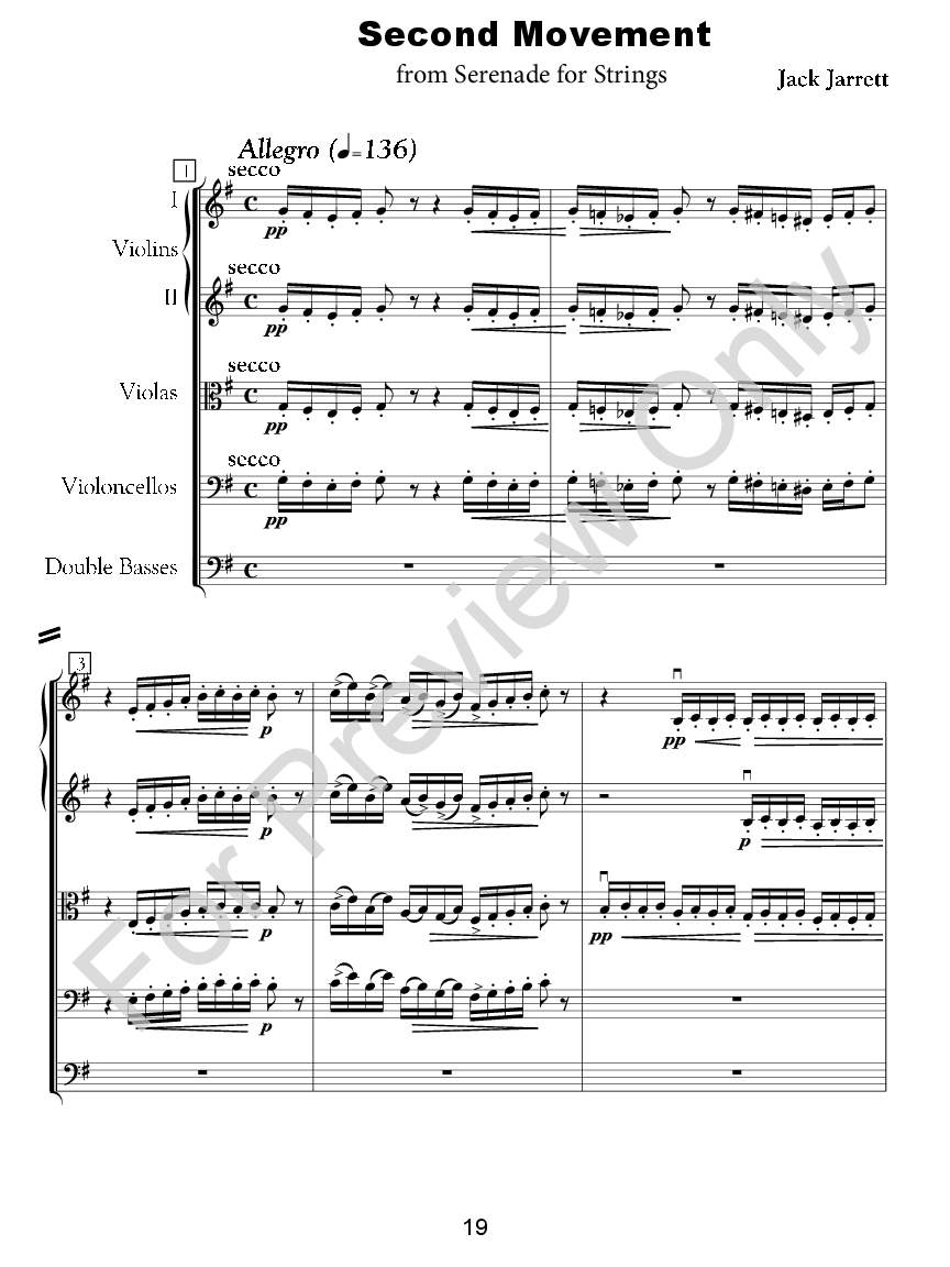 Serenade for Strings - Movements 1, 2 and 4 P.O.D.