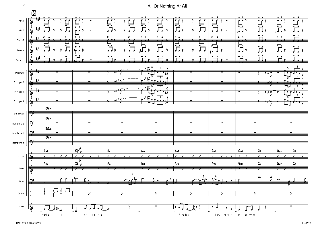 All or Nothing at All (Lead sheet with lyrics ) Sheet music for
