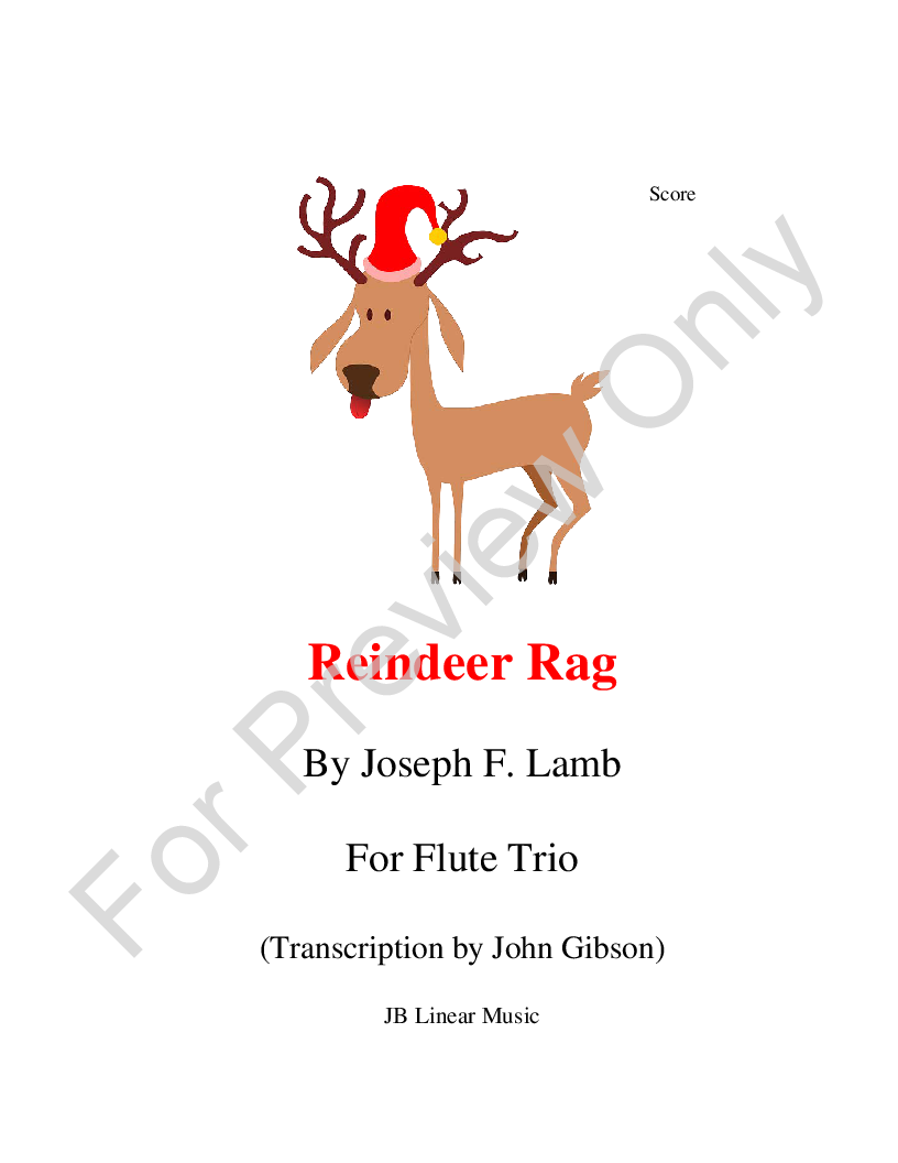 Reindeer Rag for Flute Trio P.O.D.