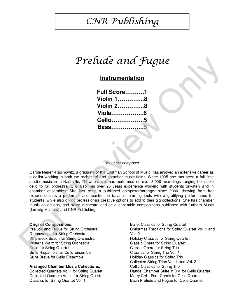 Prelude and Fugue P.O.D.