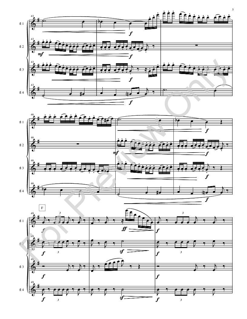 3 Pieces from The Nutcracker - flute quartet P.O.D.