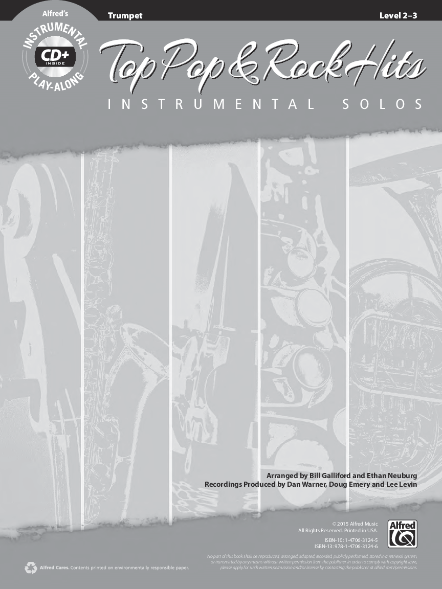 Top Pop & Rock Hits Instrumental Solos Trumpet BK/CD