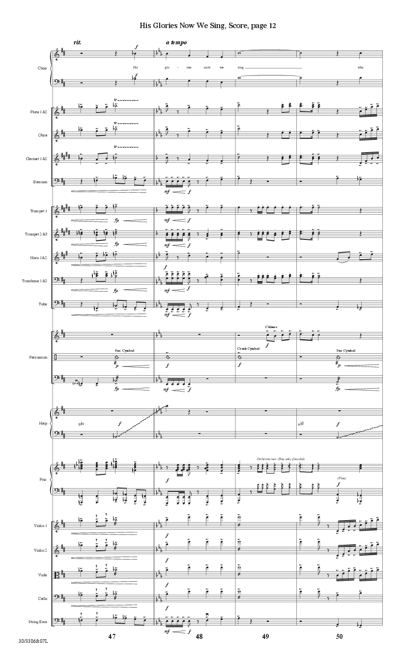 His Glories Now We Sing Orchestration CD-ROM -P.O.P.