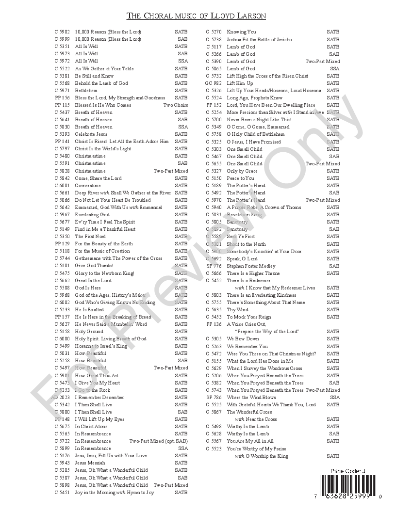 10,000 Reasons 2-3 Octaves Handbell Part P.O.D.