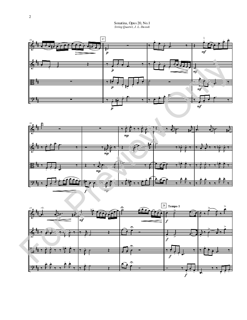 Sonatina Opus 20, No. 1 P.O.D.