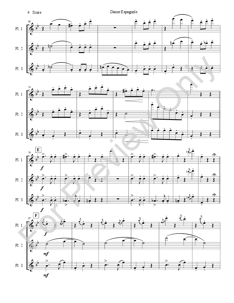 Danse Espagnole for Flute Trio EPRINT