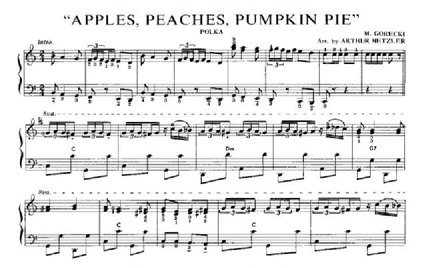 Apples, Peaches, Pumpkin Pie Polka Accordion P.O.D.