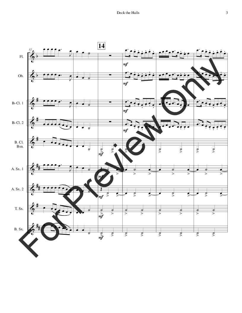 Deck the Halls (arr. for Woodwind Choir) P.O.D.