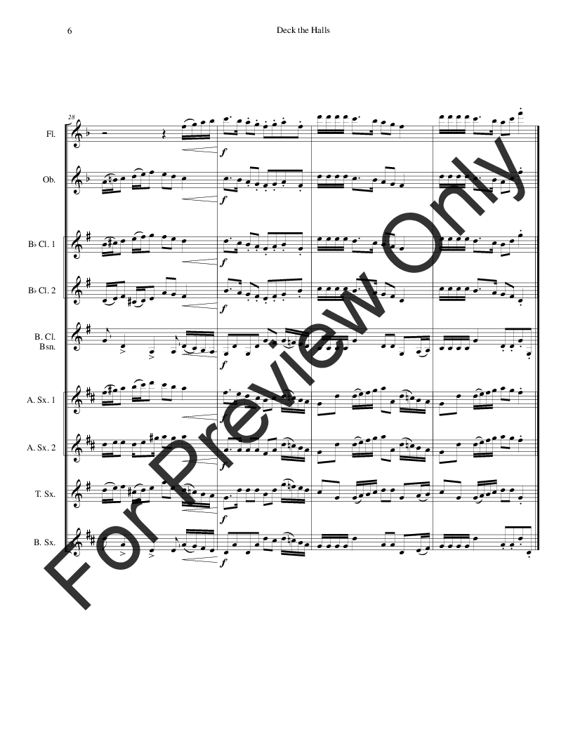 Deck the Halls (arr. for Woodwind Choir) P.O.D.