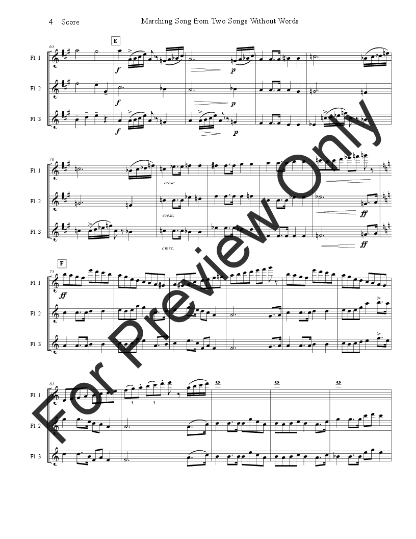 Marching Song by Gustav Holst for Flute Trio P.O.D.