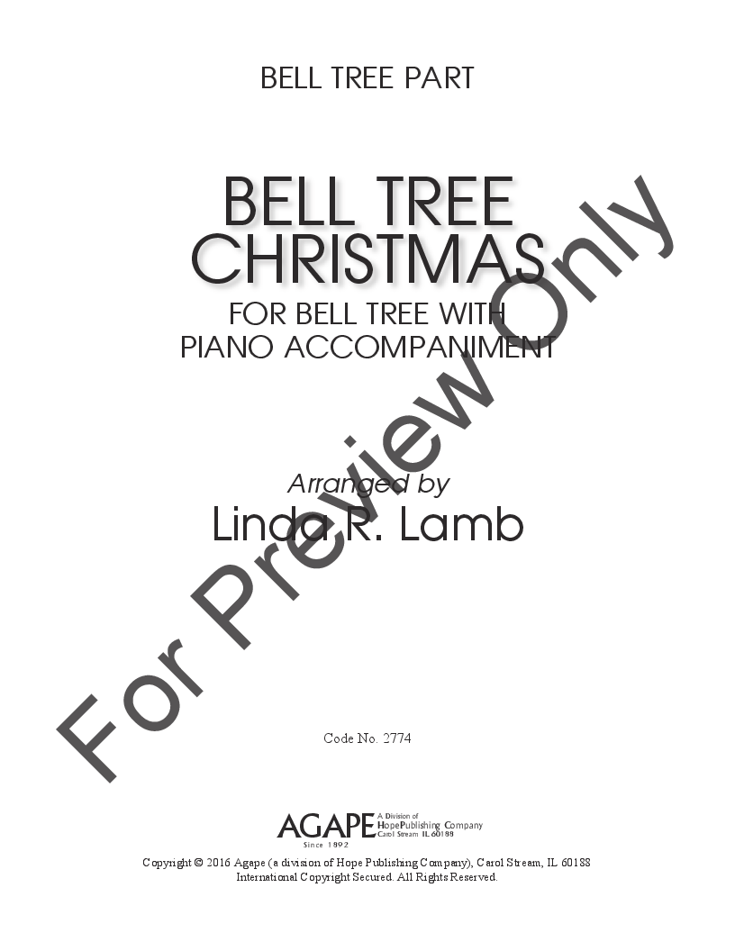 Bell Tree Christmas Bell Tree Solo With Keyboard/9 Bells P.O.D.