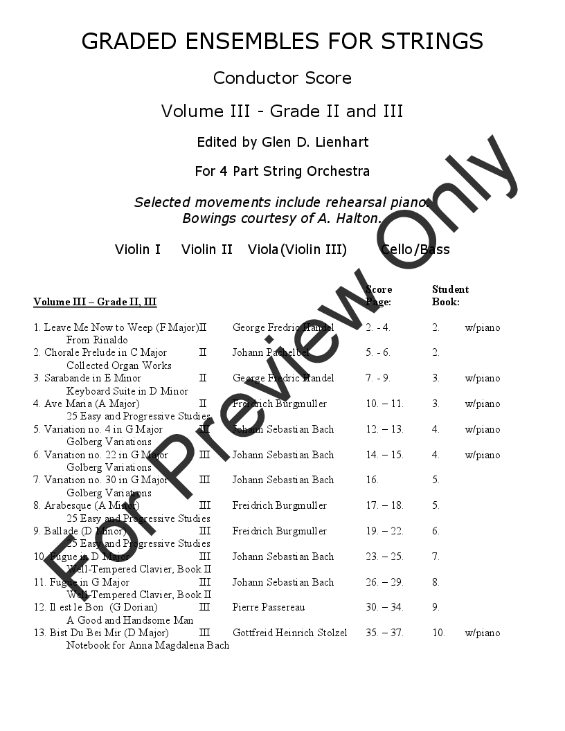 Graded Ensembles For Strings - Volume III P.O.D.