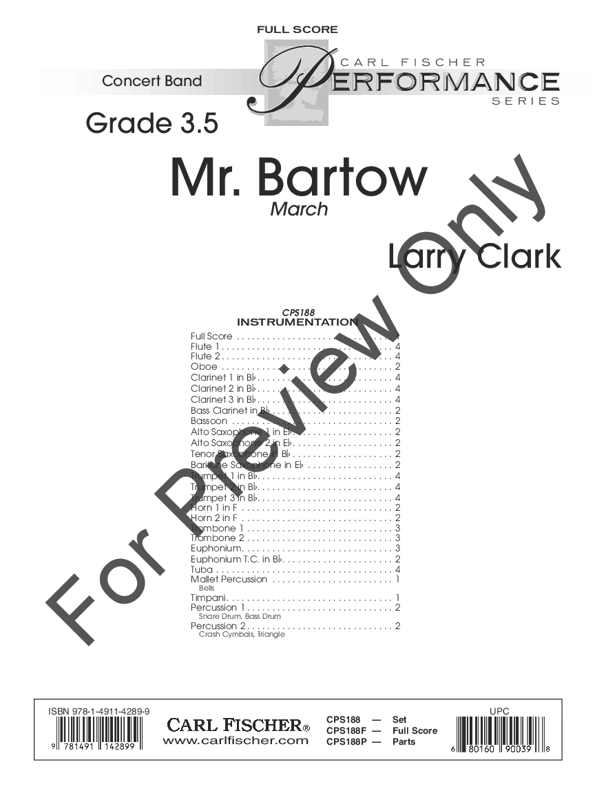 Mister Bartow Score