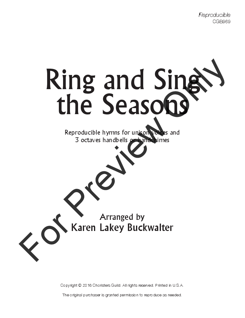 Ring And Sing The Seasons 3 Octaves