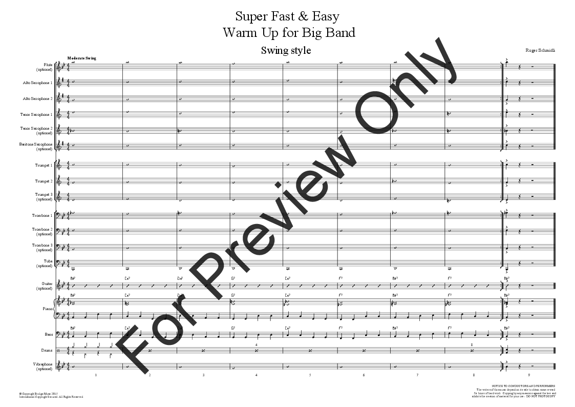 Super Fast and Easy Warm Up for Big Band