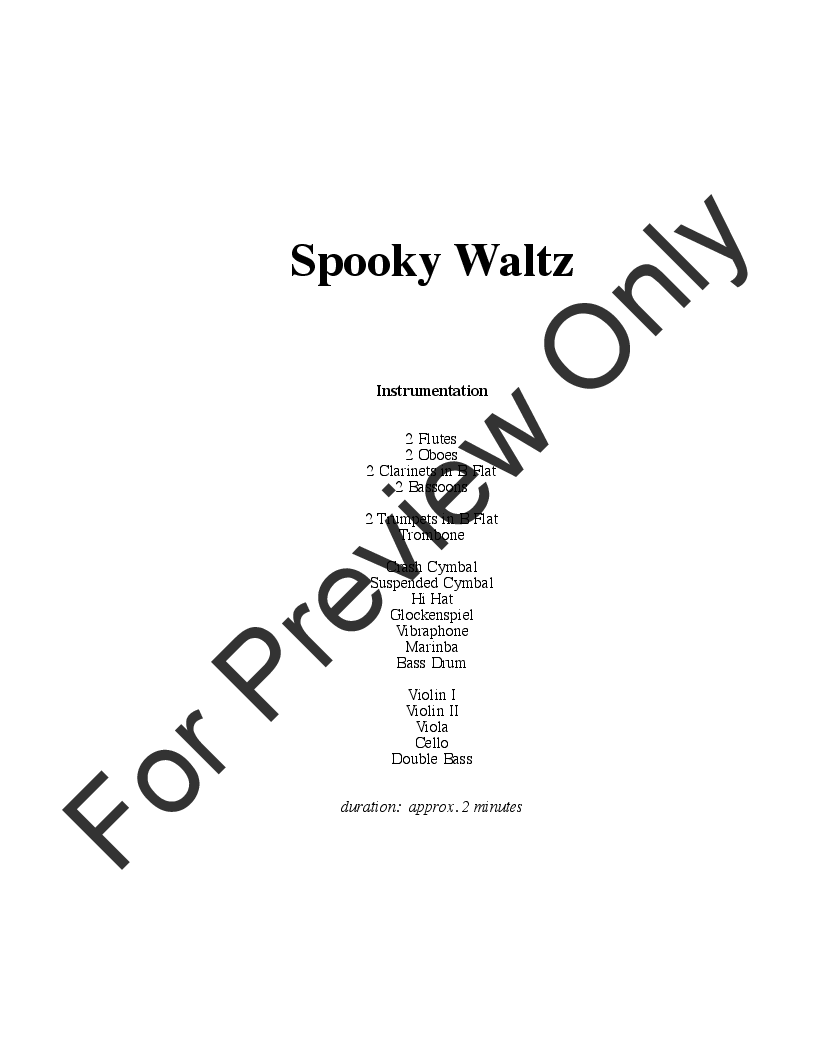 Spooky Waltz (from Three Dances for Halloween) P.O.D.