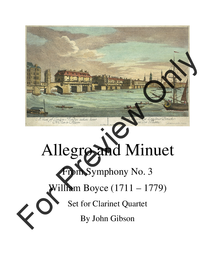 Allegro and Minuet for Clarinet Quartet P.O.D.