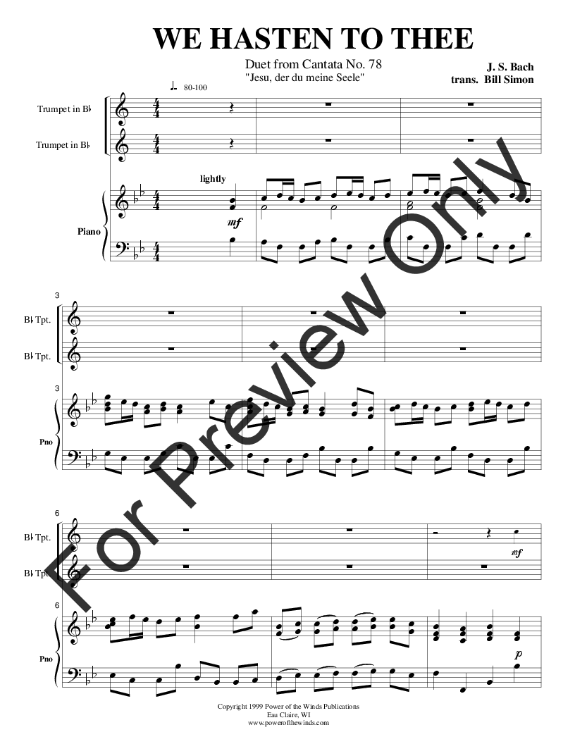 Duet from Cantata 78 P.O.D.