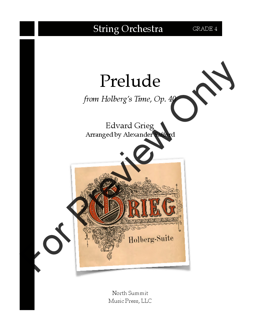 Prelude from Holberg's Time Op. 40 (Holberg Suite) P.O.D.