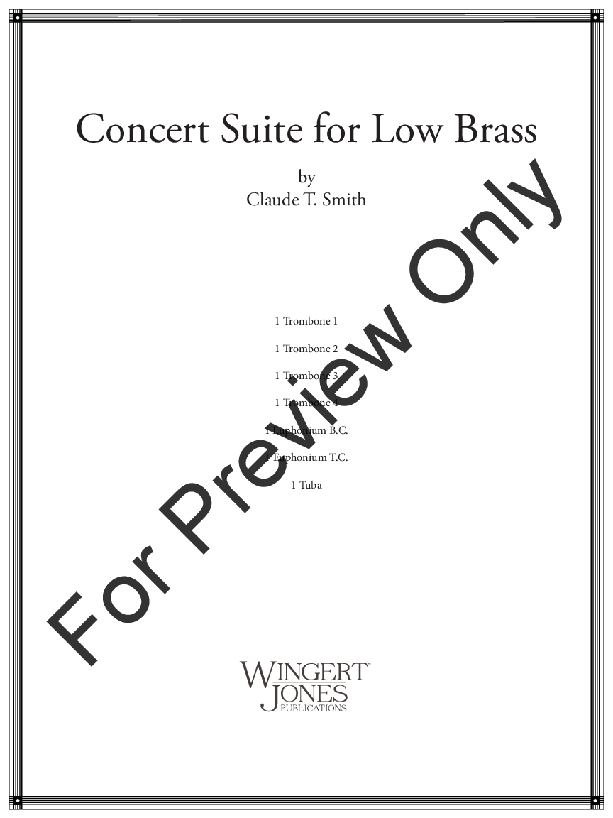 Concert Suite for Low Brass Low Brass Sextet