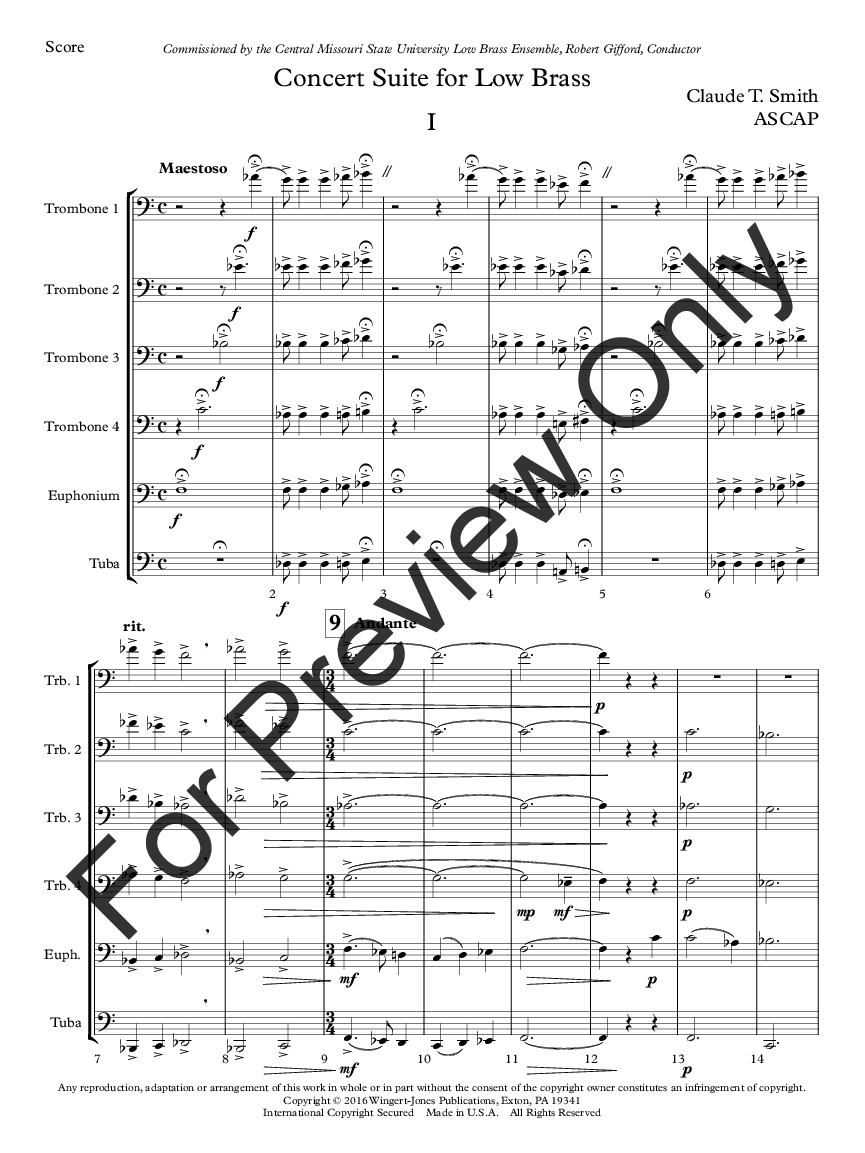 Concert Suite for Low Brass (Low Brass Ensem