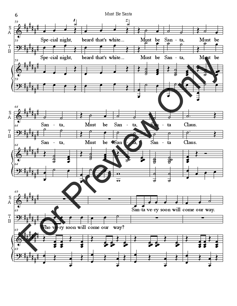 Must Be Santa - SATB P.O.D.