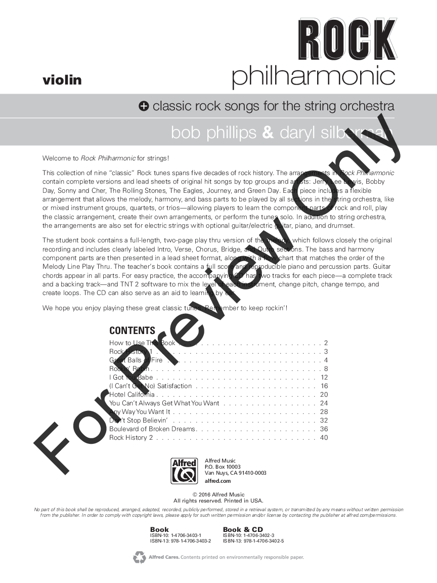 Rock Philharmonic Violin BK/CD