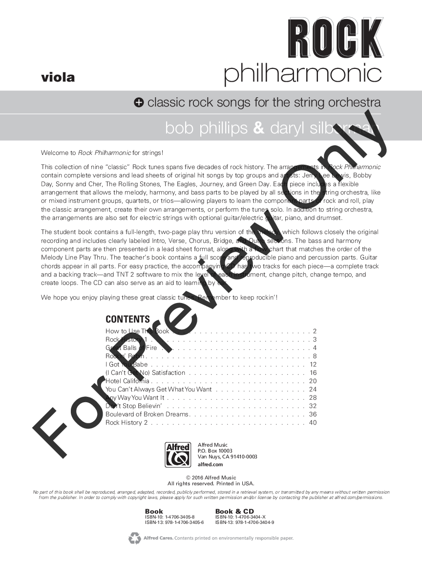 Rock Philharmonic Viola BK/CD