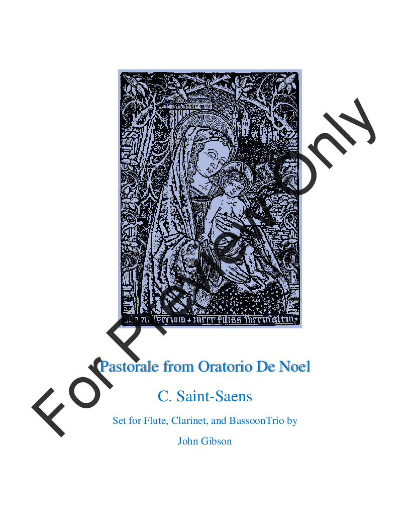 Pastorale from Oratorio De Noel for Woodwind Trio EPRINT