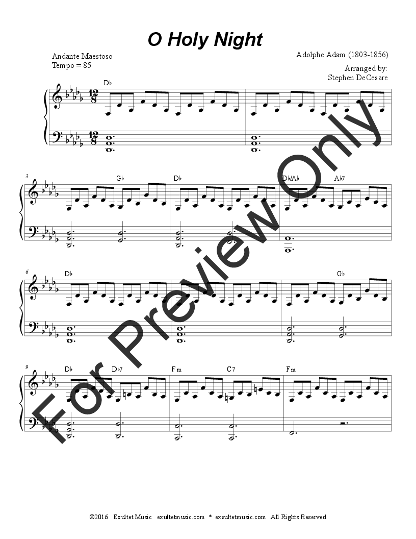 O Holy Night (for Saxophone Quartet) P.O.D.