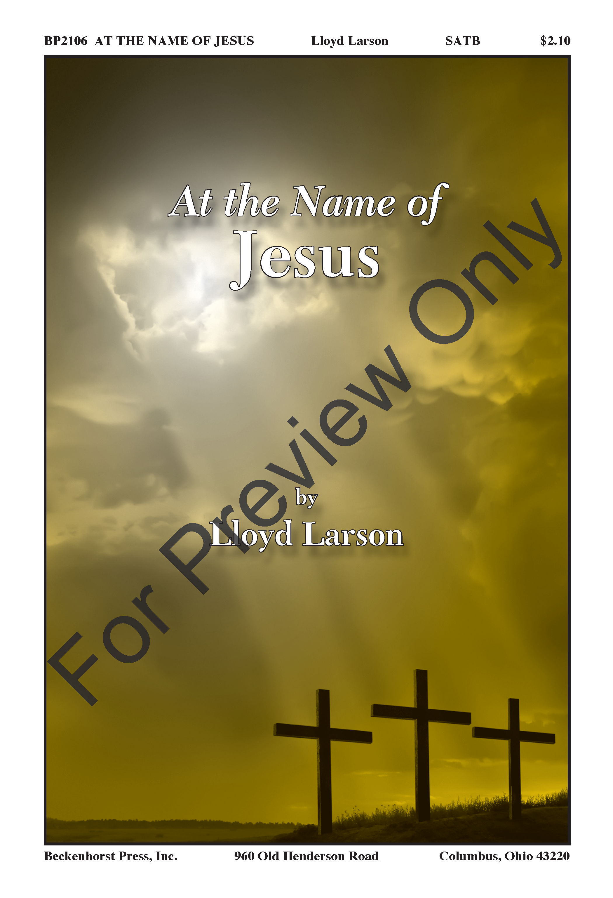 At the Name of Jesus Large Print Edition P.O.D.