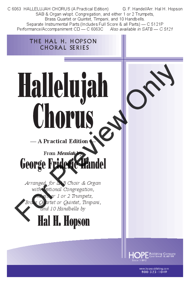 Hallelujah Chorus Large Print Edition P.O.D.