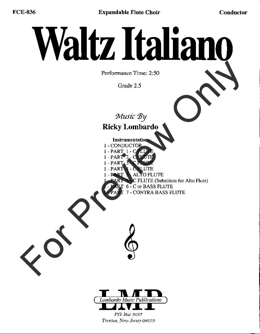 Waltz Italiano Expandable Flute Choir