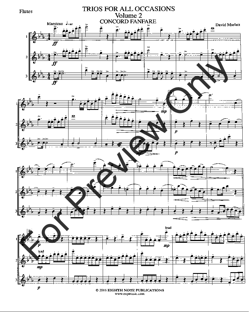Trios for All Occasions #2 Flute Trio