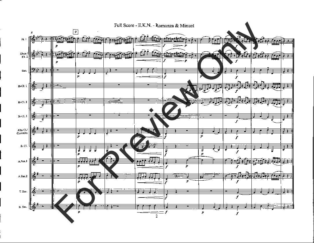 Eine Kleine Nachtmusik, Mvt. #2 and #3 Woodwind Choir