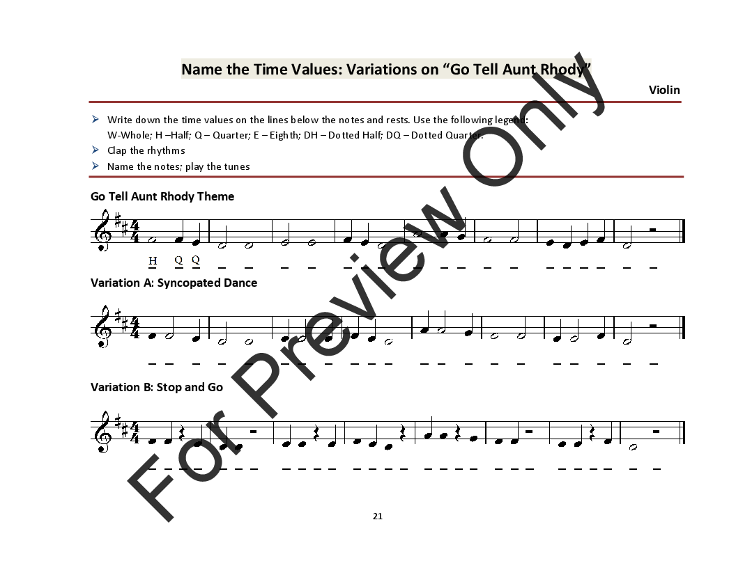 Note Reading For Strings Violin