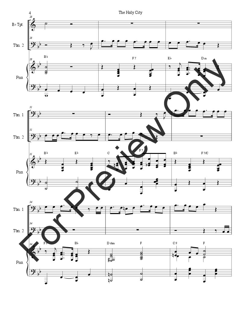 The Holy City (Trombone Duet) P.O.D.