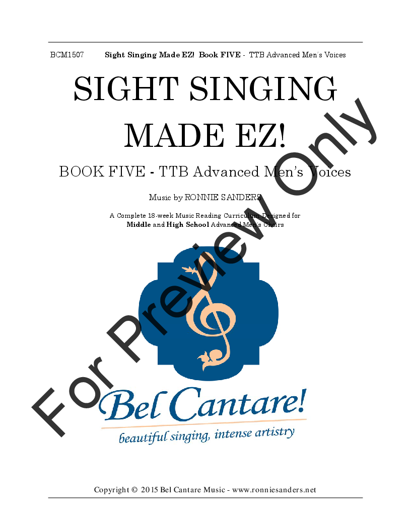 Sight Singing Made EZ: Book 5 Advanced TTB