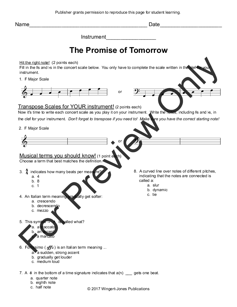 The Promise of Tomorrow EPRINT