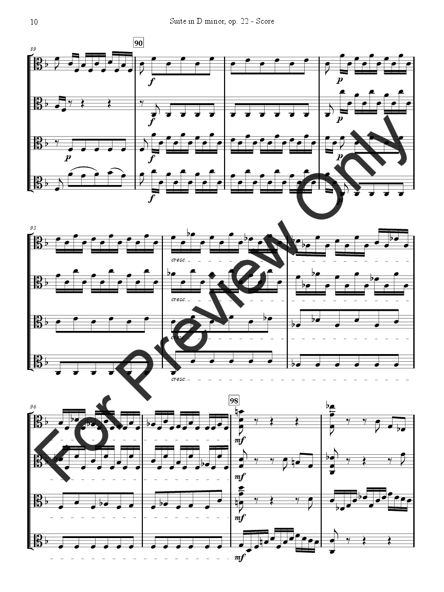 Suite in D minor, op. 22 P.O.D.
